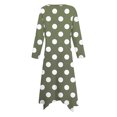 thumbnail image 5 of SMihono Deals Birthday Dresses for Women Drop Shoulder Dresses for Women Elegant Polka Dot Print Dresses Formal Dress Cocktail Dresses Wedding Guest Green 4, 5 of 5