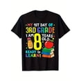 thumbnail image 1 of Camiseta de 3.er grado para el primer día de clases, regalo para niños y niñas, camiseta de manga corta con estampado de dibujos animados, lavable a máquina, cuello redondo., 1 of 5