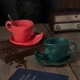 thumbnail image 3 of Latte Cup Kissing Mug Set Rounded Edge Easy to Clean Coffee Cup for Cereal Water Juice and Orange  White, 3 of 8
