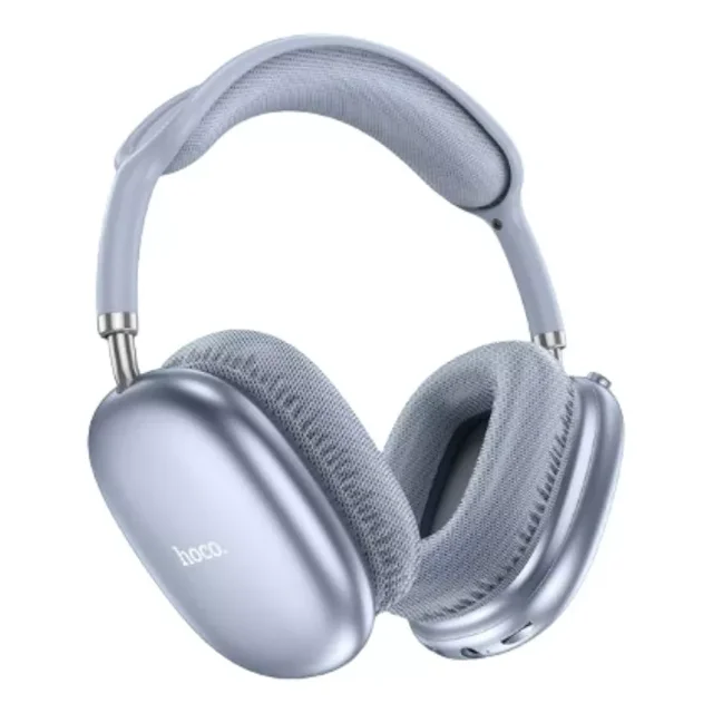 Audífono Inalámbricos Hoco W35 Air 45hrs Long Usage Time Color Azul Acero Luz Agua