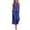 Blue, variant on Costeam Womens Contrast Piping Sleeveless Vest and Roll Cuff Wide Leg Pants Two Piece Outfit Button Front Top with Side Pockets Elastic Waist Solid Color Casual Set Multi Color