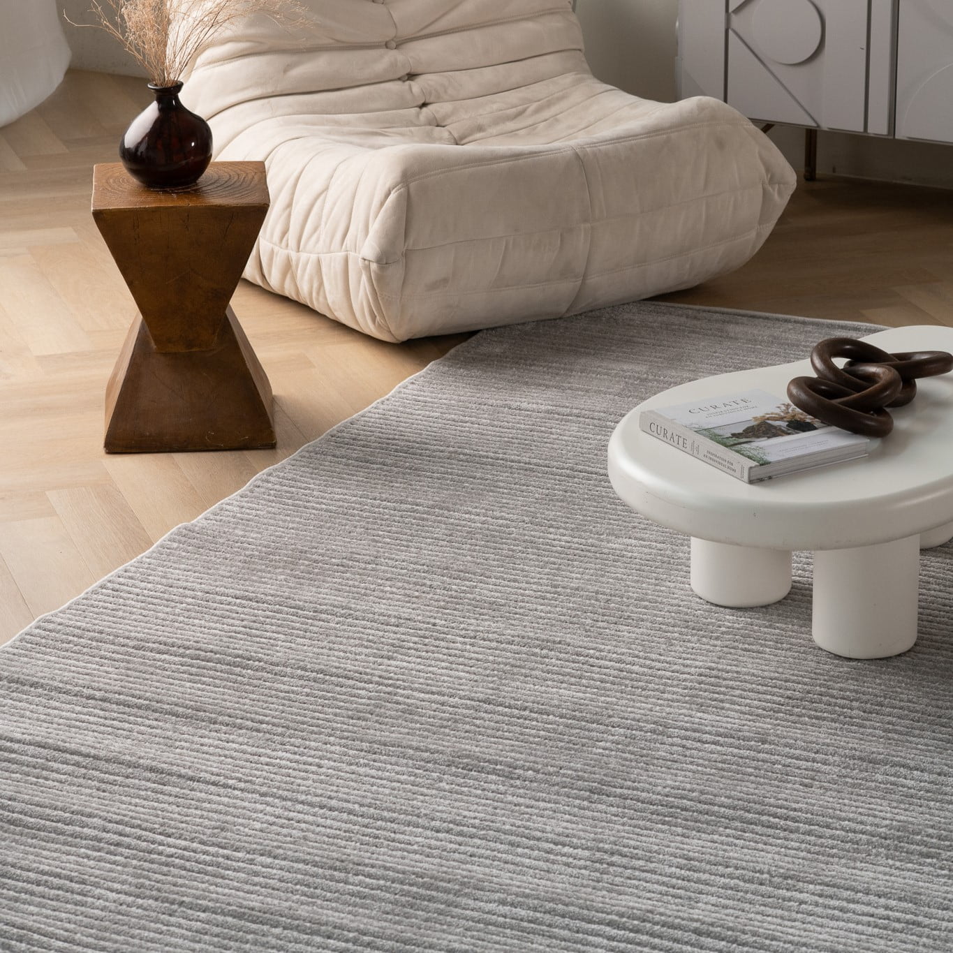 Rug Branch Alfombra Indoor Outdoor Area Rug, Cream Beige, Modern - Living Room, Bedroom, Dining Room, and Kitchen