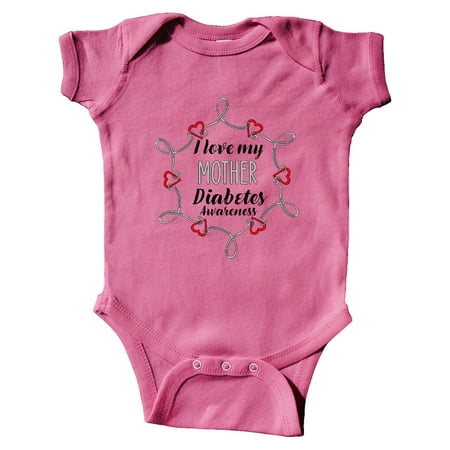 

Inktastic I Love My Mother Diabetes Awareness Gift Baby Boy or Baby Girl Bodysuit