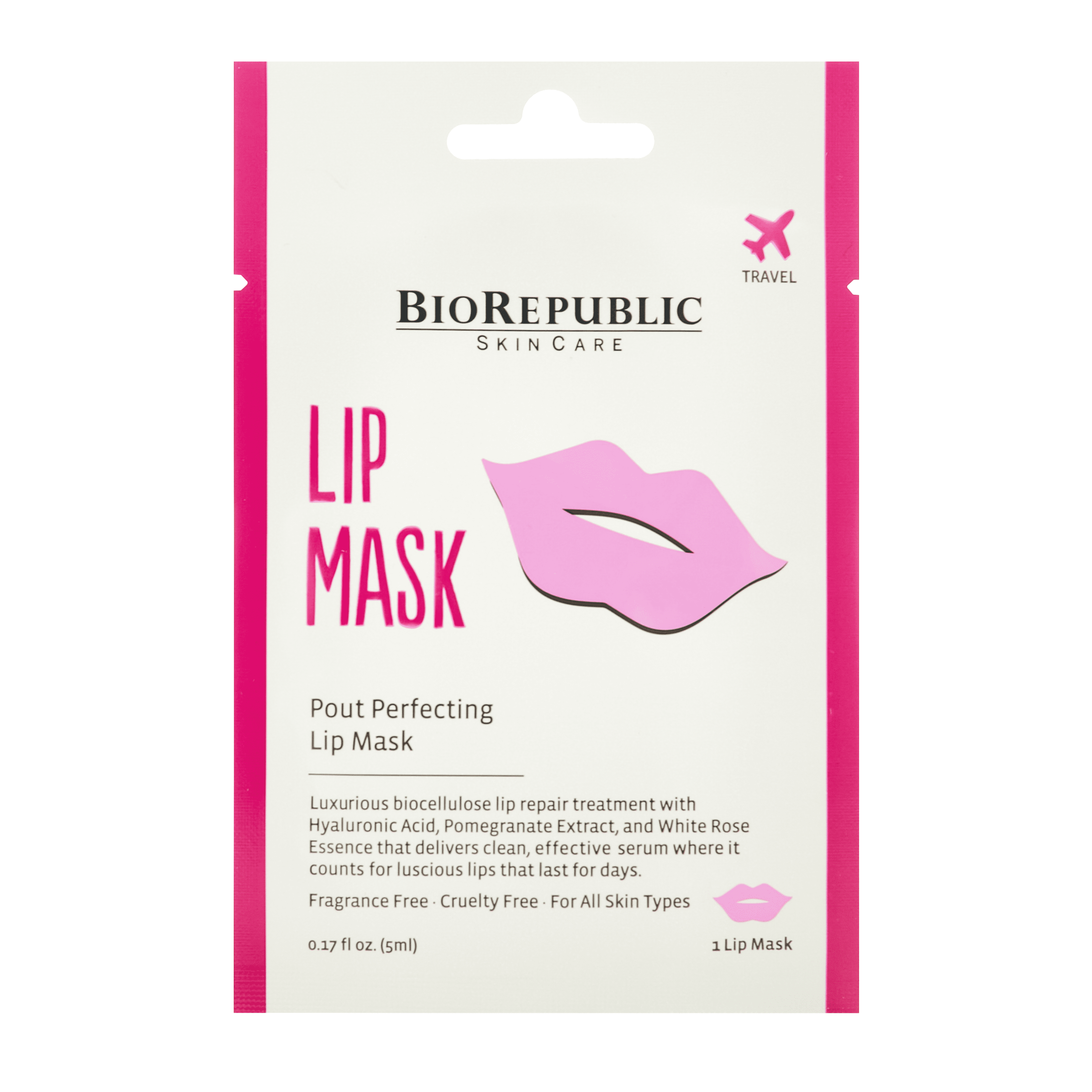 BioRepublic SkinCare, Lip Fix Lip Mask, Sheet Mask, 1ct