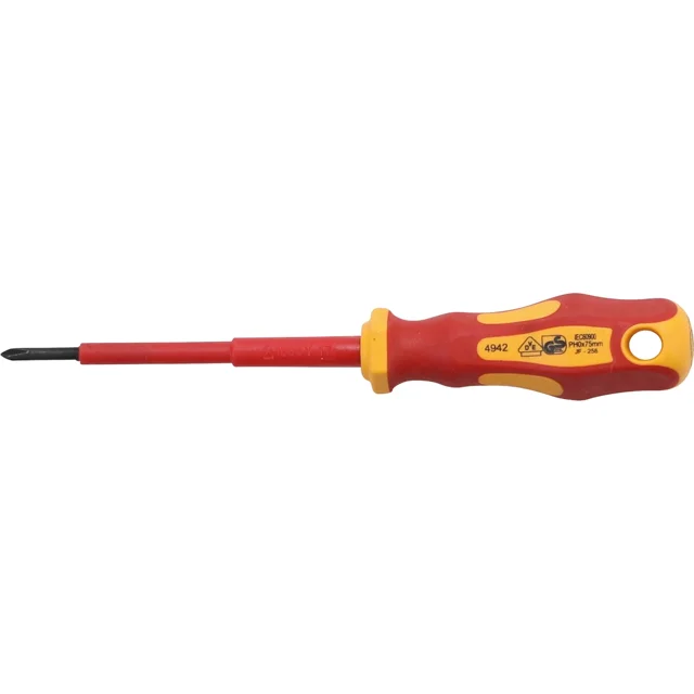Desarmador AISLADO VDE BGS 4942 Cruz PH0 Largo 75 MM