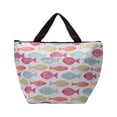 thumbnail image 1 of Qarigey Fiambrera térmica para el almuerzo, bolso con estampado de flores, con cremallera, plegable, lavable, para mujeres y niños, para Bolsas de mensajero y de hombro Pez, 1 of 6