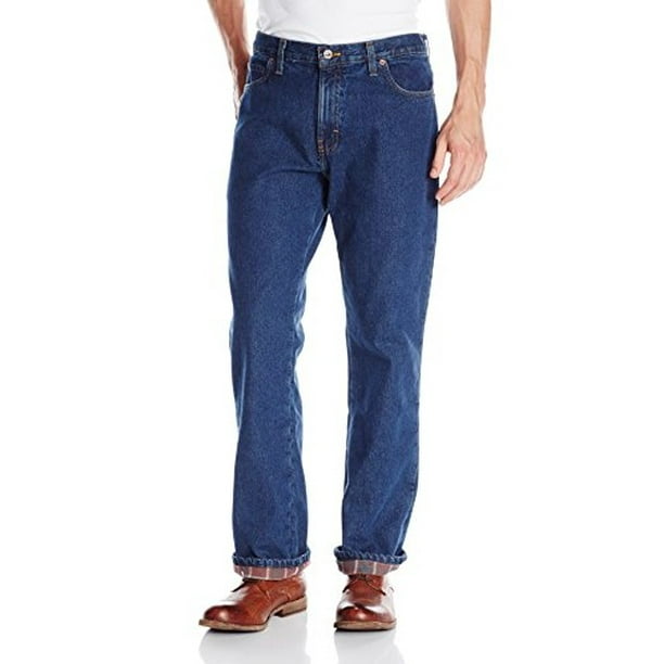 relaxed fit flannel lined work pants