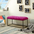thumbnail image 1 of Loft Lyfe Gemma Velvet Bench, Fuchsia, 1 of 1