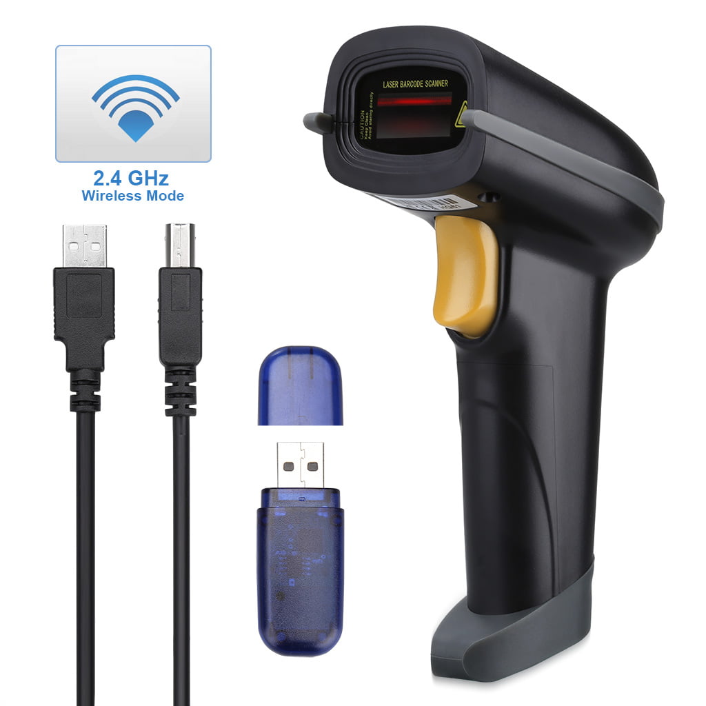 Portable Wireless 2.4GHz Wifi USB Barcode Scanner Laser Handheld Bar Code Reader 