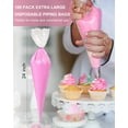 thumbnail image 2 of 24 Inch Extra Large Piping Bags Disposable, 100 Pieces Icing Bags, Tipless Thickened Pastry Non-Slip & Anti-Burst, Frosting for Cakes Cookies Decoration, 2 of 4