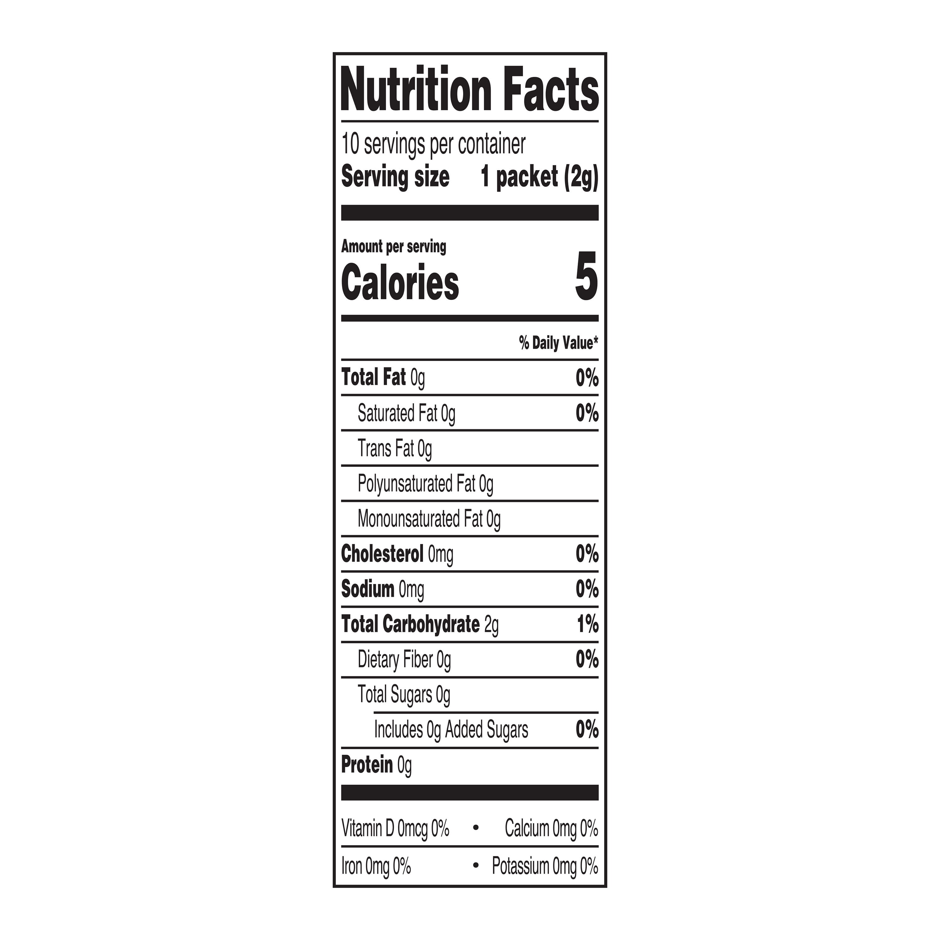 Great Value Sugar-Free Iced Tea with Peach Powdered Drink Mix, 0.07 oz, 10 Packets