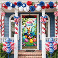 thumbnail image 6 of Colorful Easter Themed Banner with Bunny Tractor Eggs Flowers and Butterflies Easter Decoration Background Party Supplies Photography Props Easter Party Decorations, 6 of 7