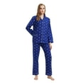 thumbnail image 4 of GLOBAL Womens Flannel Cotton Pajama Set Long PJs Flannel Loungewear Sleepwear,Size S-3XL, 4 of 6