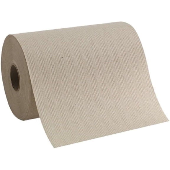 Paper Towels, 8" x 350' Roll, Brown, Poly-Bag Protected (1 Individual Roll)