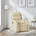 thumbnail image 1 of vidaXL Massage Recliner Chair Cream Fabric, 1 of 1