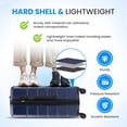 thumbnail image 3 of Bolso de mano rígido Luggage Simple Deluxe de 24 pulgadas, azul con TSA, 3 of 7