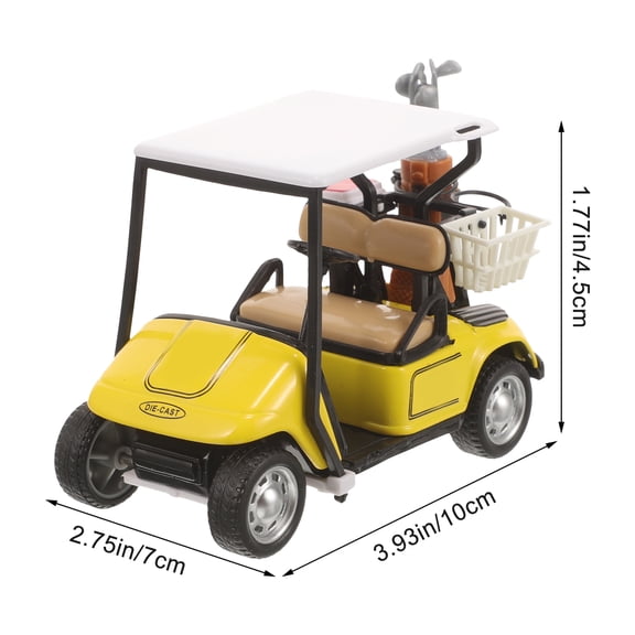 Toy Bed Room Decor Decor for Bedroom Golfing Themed Ornament Golf Cart Adornment Desktop Golf Cart Alloy Child