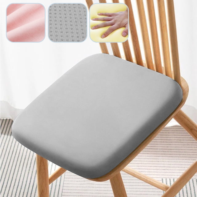 Slow Rebound Memory Foam Chair Cushion, Non-Slip Breathable Polyester Seat Pad, Absorbent Washable Decor for Kitchen Restaurant Classroom Office Car, Multi-Color 15.7x15.7IN Favors
