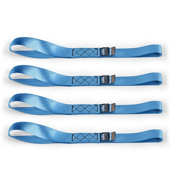 Borne Off-Road Heavy-Duty Ratchet Tie-Down Kit (4-pack)  Blue