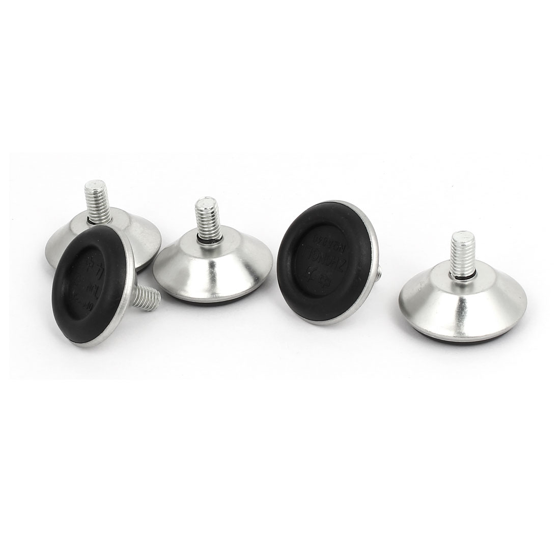 Unique BargainsM8 x 13mm Furniture Table Plastic Base Adjustable Leveling Feet Black 5pcs