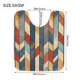 thumbnail image 5 of Yayeee Bath Rugs for Bathroom Floor Set of 2 Non Slip Fluffy Soft Absorbent Mat, Beige Geometric, 5 of 7