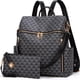thumbnail image 1 of Makes Mochila Monedero para Mujer Bolso de Viaje de Cuero PU Bolso de diseño Convertible con Monedero 2 Piezas, 1 of 5