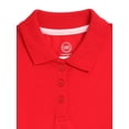 thumbnail image 3 of Wonder Nation Girls Long Sleeve Polo Shirt, Sizes XS-XXL, 3 of 3