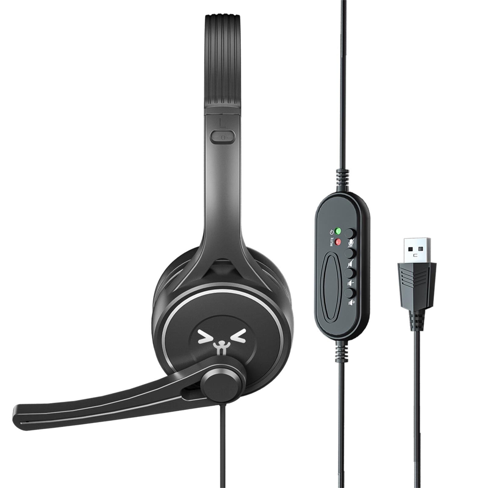 headphone to usb stereo compitable with mac mic boom in line pc for