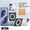 Blue(Clear Screen), variant on GJL Magnetic Case for Samsung Galaxy Z Flip8 Built-in Screen Protector, Woven Fabric Texture Rigid Plastic Cover with 360 Rotating Kickstand, Automatic Spring Hinge Protection, Orange(Clear Screen)