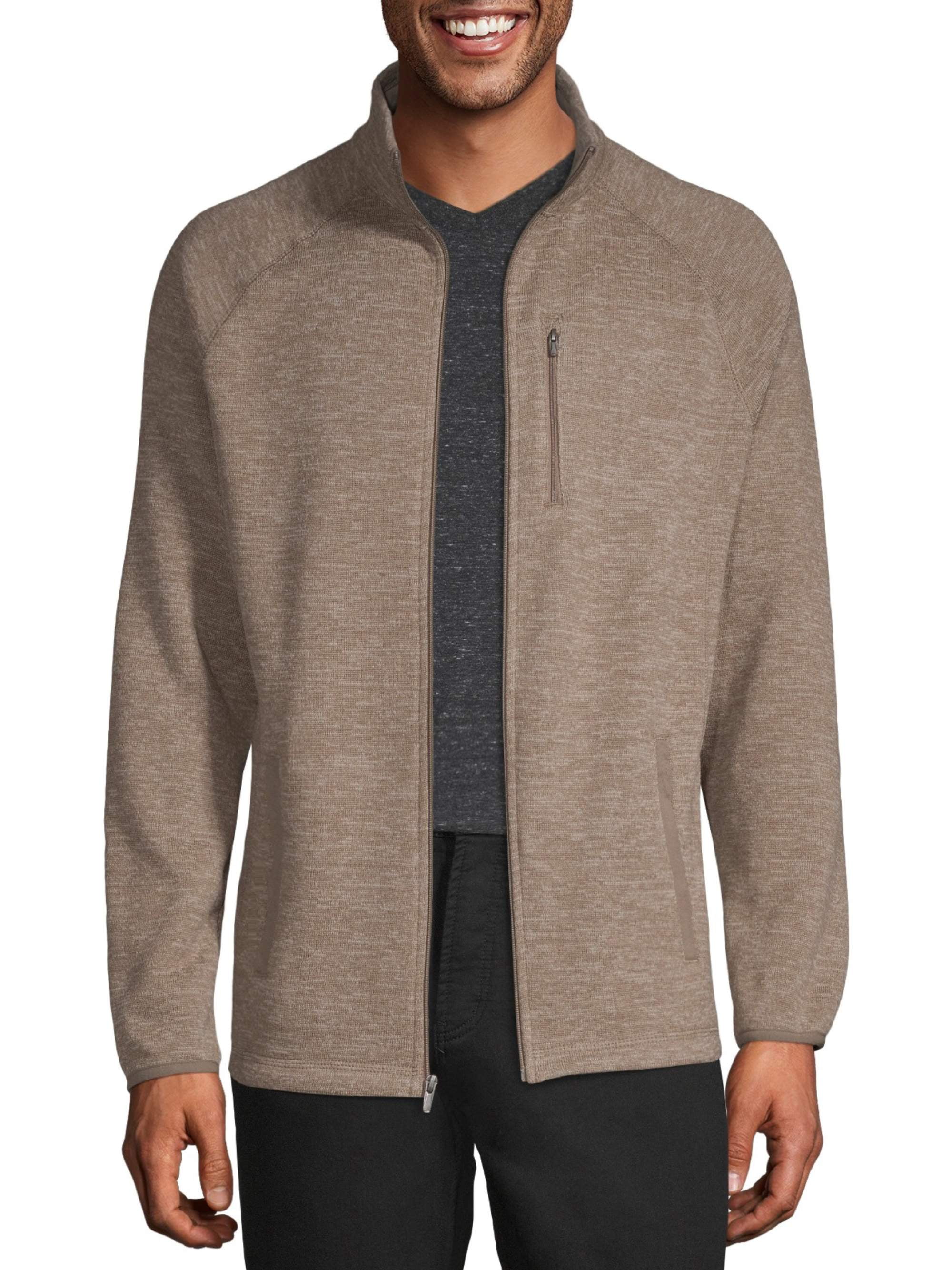 GEORGE - George Men's Full-Zip Sweater Fleece, Up to Size 5XL - Walmart ...