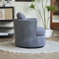 thumbnail image 5 of Seetaras Swivel Accent Barrel Chair, Upholstered Round Sofa Chair with Reversible Seat Cushion,No Noise 360 Degree Swivel Leisure Arm Chair with Metal Base,Club Chair for Living Room Bedroom, 5 of 9