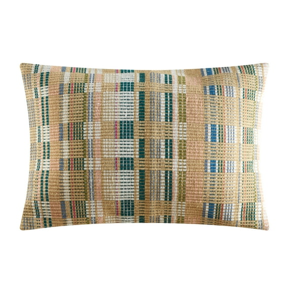 Mainstays 100% Cotton Woven Oblong Decorative Pillow, Multi-Color, 14" x 20"
