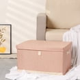 thumbnail image 5 of REGALWOVEN Storage Cube, Fabric Storage Bin with Lid and Handle for Shelves Closet, Collapsible Basket for Organizing Clothes Books Pink 19.7*15.7*11.8in, 5 of 5