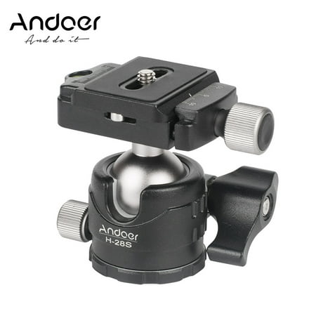Image of Andoer Ballhead Head Monopod Profile Table Head With Quick Release Quick Release Plate Release Plate And Ballhead Mount With H28s Ball Head Panoramic Low Profile Bubble Level Compatible Cameras