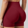 thumbnail image 2 of Pantalones cortos sin costuras para mujer que realzan el trasero: pantalones cortos de yoga de cintura alta para el gimnasio, tejido elástico en 4 direcciones, cintura cónica para hacer ejercicio, 2 of 5