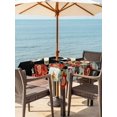 thumbnail image 3 of Outdoor Tablecloth with Umbrella Hole for Patio/Picnic/Party/Camping, Peony White Bird Waterproof Table Cloth Square Cover Washable, Black Farmhouse Retro Japanese Floral (54"x 54"), 3 of 8