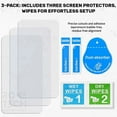 thumbnail image 3 of Apple iPhone 16 Pro Max Tempered Glass Screen Protector 3 Per Pack, 3 of 6