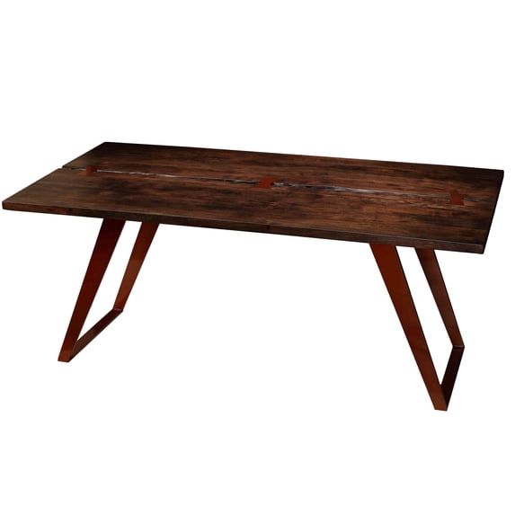 Bare Decor Admiral Wood Dining Table with Metal Base