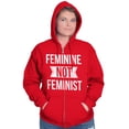 thumbnail image 3 of Feminine Not Feminist Conservative Women Plus Size Zipper Hoodie Brisco Brands 5X, 3 of 5
