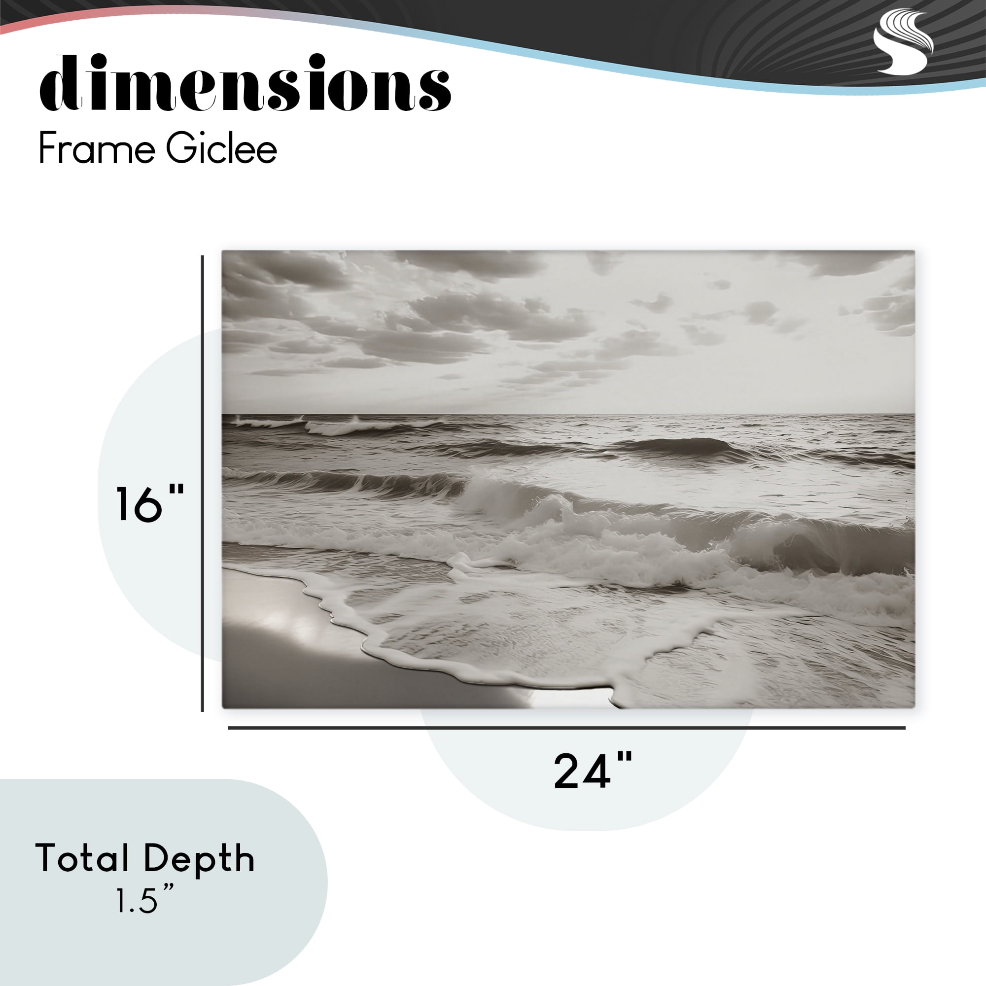 Beach View Reverie Canvas Wall Art, design by Decent Exposures