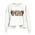 thumbnail image 4 of Fiaer Christmas Sweatshirts for Women Squirrel Christmas Pullover Xmas No Hooded Hoodie Cute Graphic Long Sleeve Plus Size Tops White XL, 4 of 6