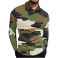 thumbnail image 2 of Blusa y camisa de manga larga con cuello vuelto para hombre, jersey de solapa, manga corta, deportiva, de manga corta, blusa de poliéster para hombre, 2 of 5