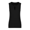 thumbnail image 6 of ALLLIST Womens Tops Black Casual Hollow Solid Keyhole Neck Sleeveless Tank Tops Tank Tops for Women XXL, 6 of 8