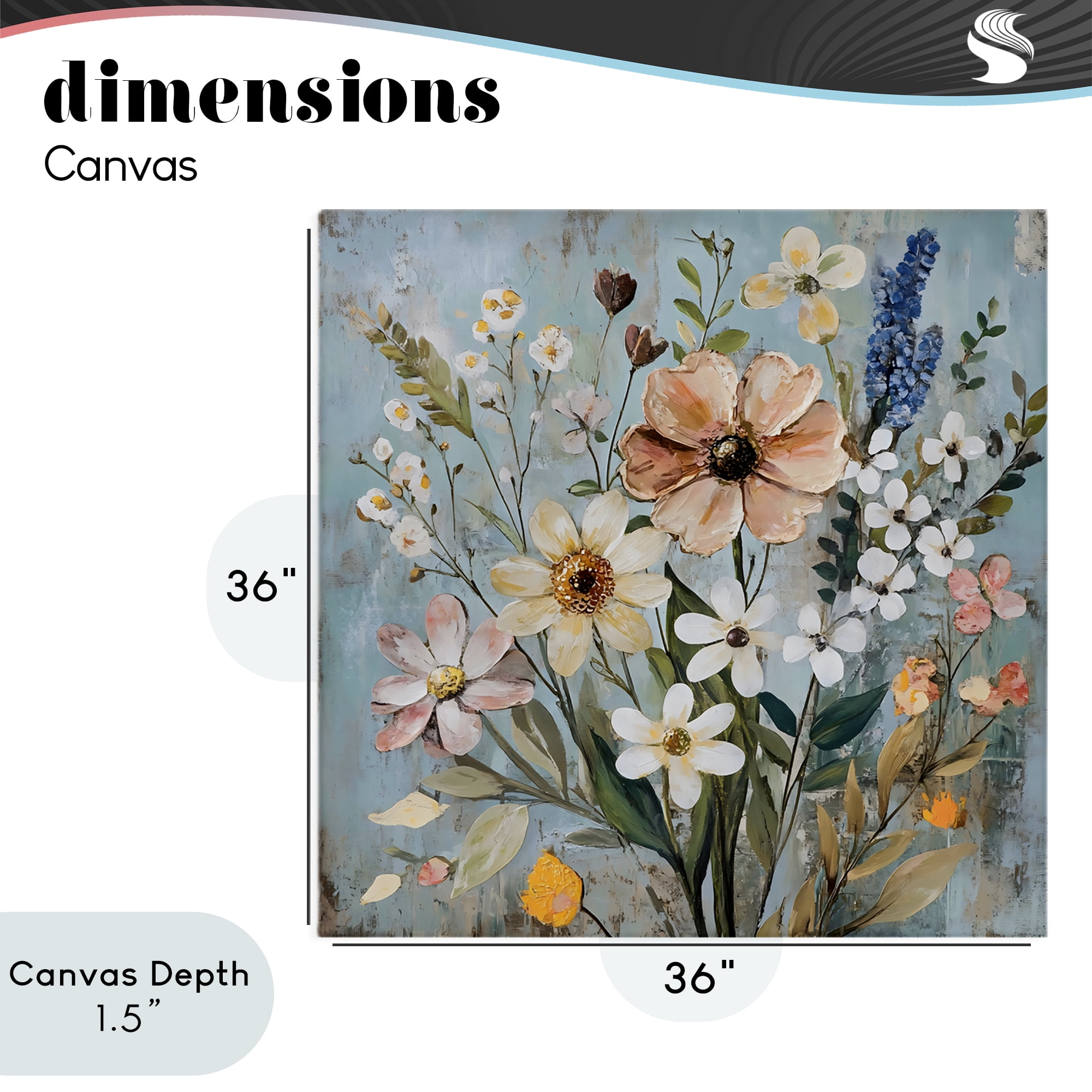 Stupell Industries Wildflower Mix Spring Bouquet Canvas Wall Art, design by Creative Studio