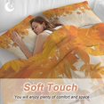 thumbnail image 5 of Orange Botanical Fall Bedding 3 Piece Duvet Cover Set California King, Thanksgiving Maple Leaf Vintage Soft Microfiber Comforter Cover with Zipper Closure & Pillowcases, FadeResistant Quilt Cover, 5 of 9