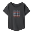 thumbnail image 2 of Camiseta para mujer, top de verano, cuello redondo, camiseta para playa, compras, viajes, XL, 2 of 8
