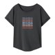 thumbnail image 2 of Camiseta para mujer, top de verano, cuello redondo, camiseta para playa, compras, viajes, M, 2 of 8