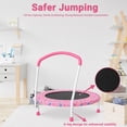 thumbnail image 3 of LIZEVINC 36" Trampoline Indoor Trampoline with Handle,Pink, 3 of 6