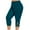 Blue, variant on JURANMO Plus Size Capri Leggings for Women Solid Color High Waist Yoga Pants Slim Fit Stretch Gym Workout 3/4 Pants Lightweight Breathable Cutout Leggings Deals of the Day Wine M