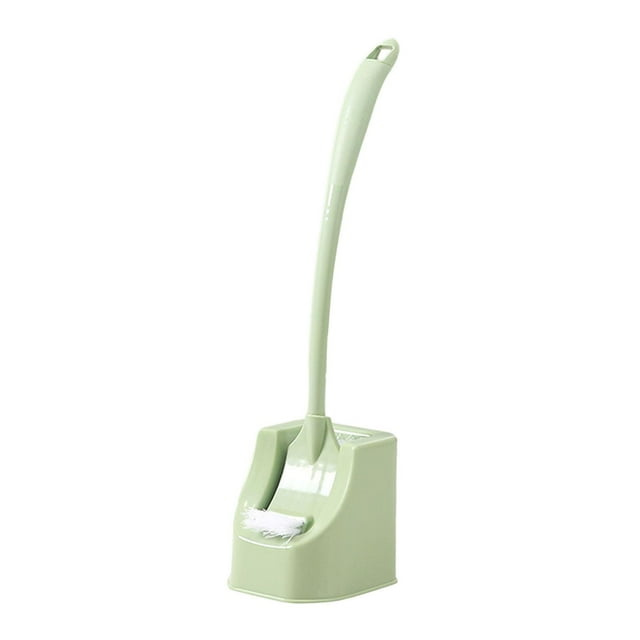 Cepillo de inodoro con soporte, cepillo limpiador de inodoro con mango largo Verde